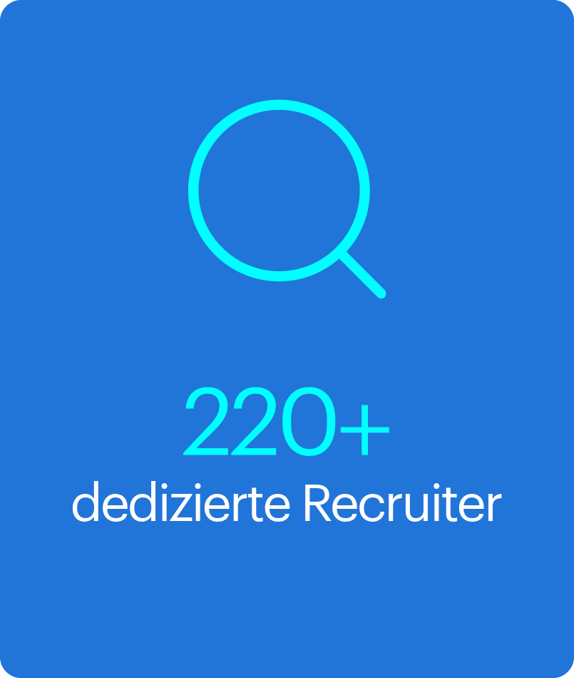 220+ dedizierte Recruiter 