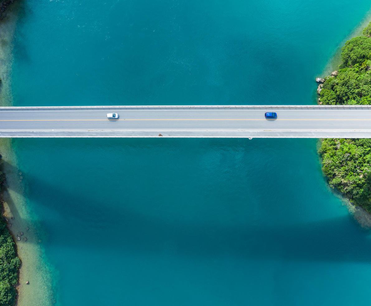 water with bridge